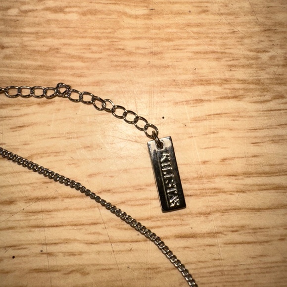 KILLSTAR GOTHIC 2 BLACK ONYX & PENTAGRAM NECKLACE W/ SILVER CHAIN - BRAND NEW! - Picture 12 of 12